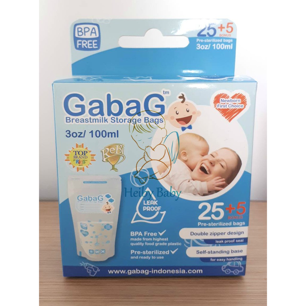 GabaG Breast Milk Storage / Kantong ASI 100ml Blue