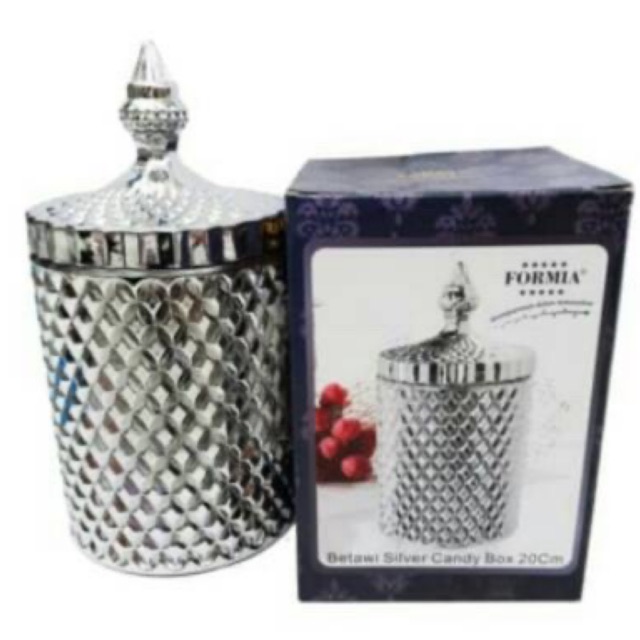 Formia Toples Betawi Clear / Silver Candy Box 20cm Crystal FR828CL20
