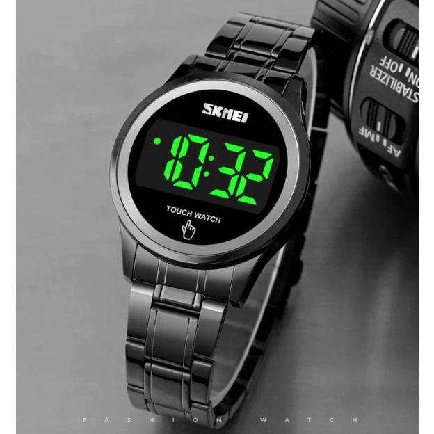 Jam Tangan Digital Touch Screen / Layar Sentuh LED 1737 Stainless Steel