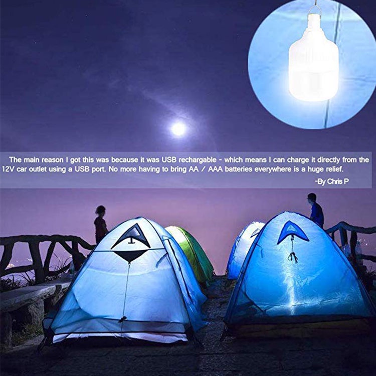 Lampu Gantung Lampu Emergency cocok untuk camping atau dagang asongan cas ulang  Oobest Lampu Bohlam Gantung LED Lamp Hanging Night Light 60W - V50  Emergency Lights Portable Tent Lamp Battery Lantern BBQ Camping light for Patio/Porch/Garden