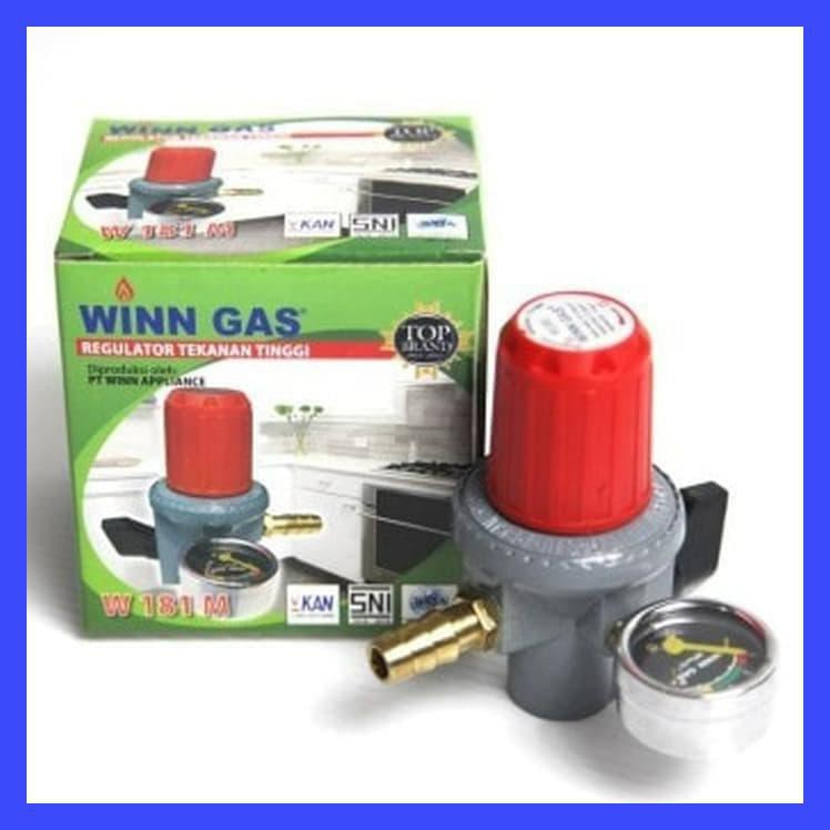 WINN GAS Regulator LPG Tekanan Tinggi High Pressure + Meteran W 181 M