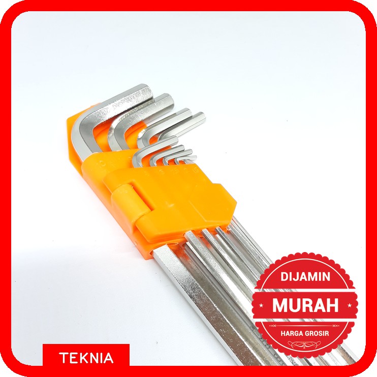 Kunci L Panjang Propan 9 Set - Long Flat Wrench Set - Hexagonal