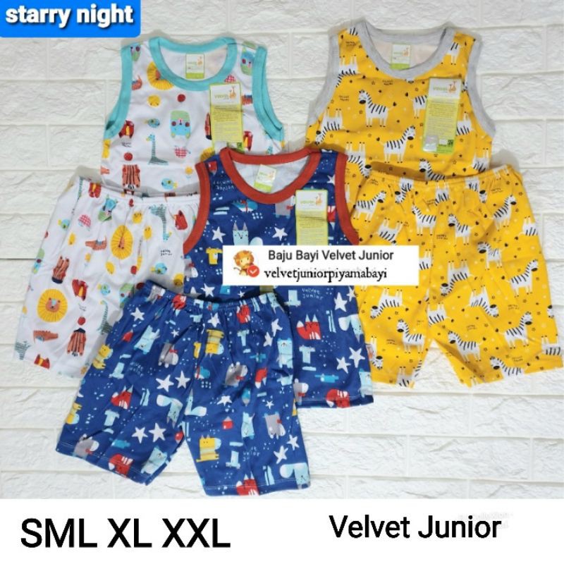 Velvet Junior Setelan Kutung SML XL XXL(3setel)