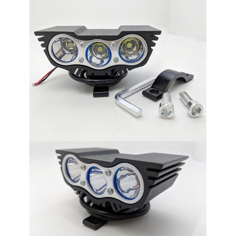 LAMPU TEMBAK LED MOTOR  BATMAN 3 MATA | LAMPU SOROT MOTOR