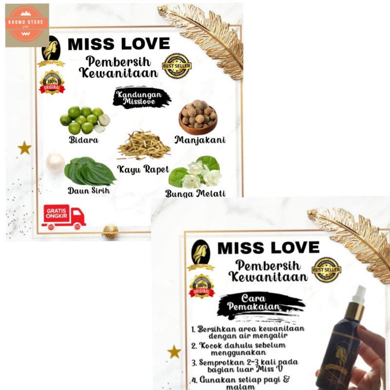 Miss Love Spray 50 ml Aman BPOM