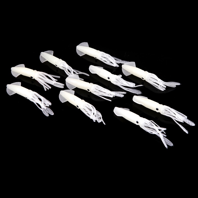 Umpan Pancing Luminous Squid Soft Bait Lure 10 PCS - Burle