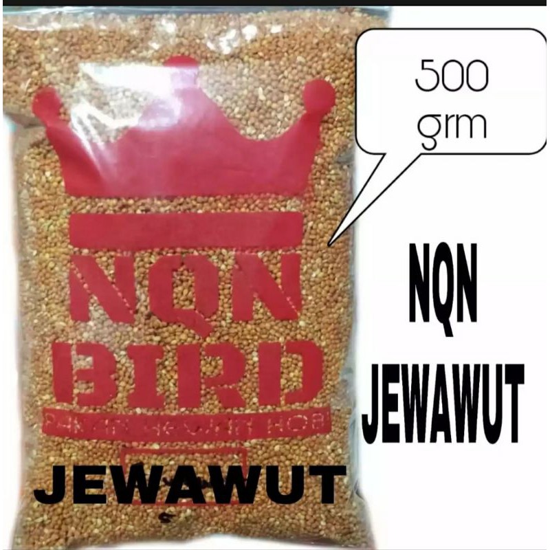JEWAWUT pakan burung pemakan bijian berat 500gr pakan burung perkutut