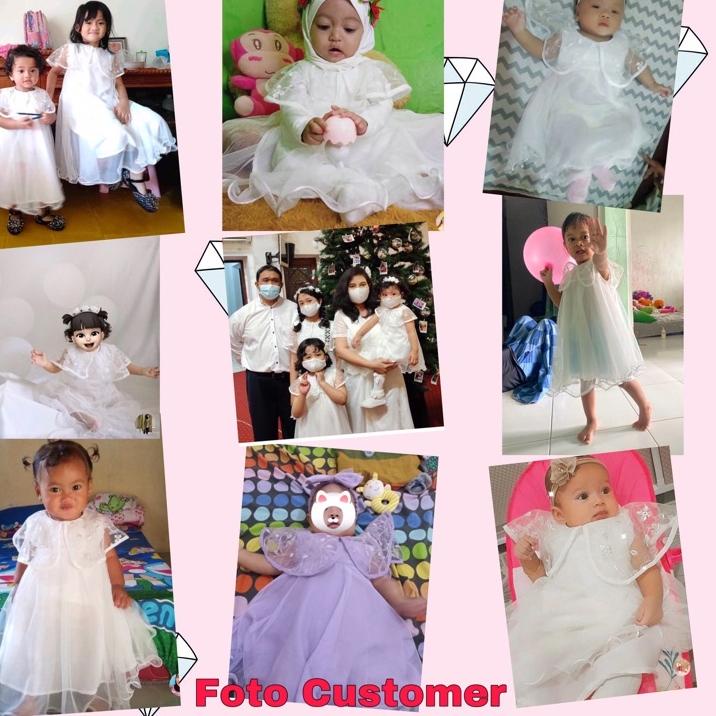 오 JASMEEN by Sophisophia. Bisa Custom Size. 100% Lokal Jahit Sendiri. Dress Anak Putih Biru Pink Ung