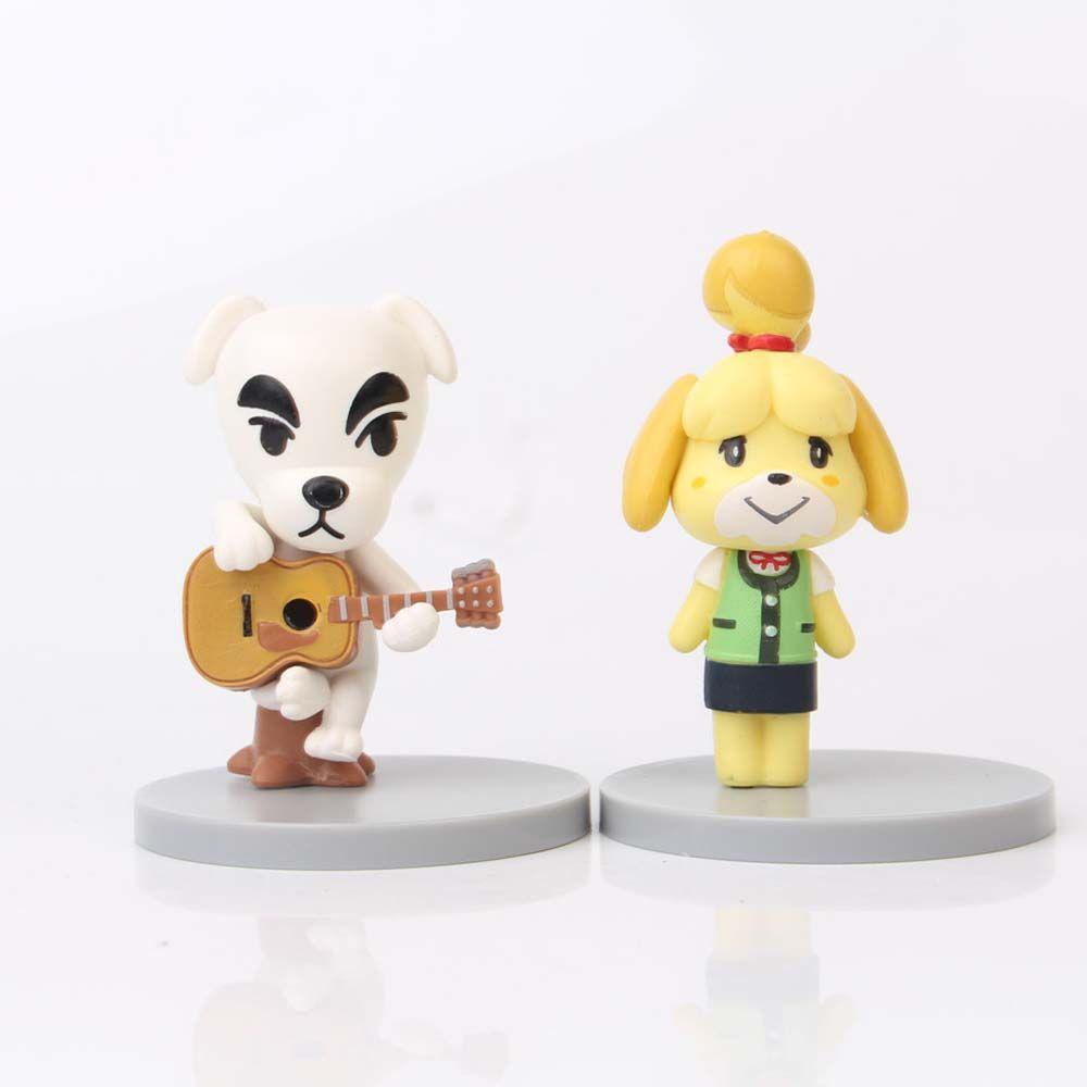Lanfy Animal Crossing Action Figure 8pcs/set PVC Miniatur Ornamen Desktop Isabelle K.K Dekorasi Model Koleksi