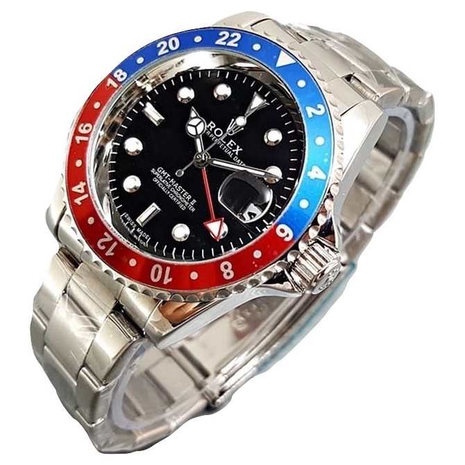 Jam Pria Rolex GMT Rantai Jam Tangan Pria Rolex GMT Kulit Jam Tangan Automatic