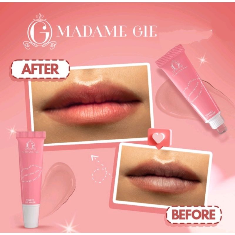 MADAME GIE SWEET LIP MASK MASKER SCRUB PELEMBAB BIBIR