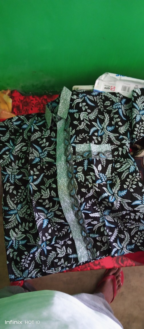 Diskon Bswart Batik Hrb026 Kenongo Hem Pendek Padi Pekalongan M L Xl Batik Pria Murah Modern Grosir