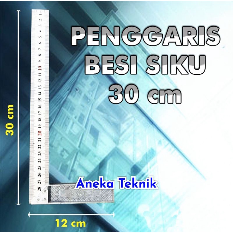 

Penggaris Besi Siku Meter 12 INCH / 12" - Penggaris Besi Sudut 30 cm