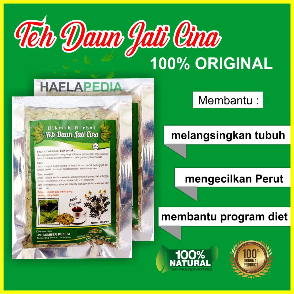 Teh Daun Jati Cina Original 100% Asli Alami Herbal Teh Daun Jati Teh Jati Cina Teh Diet