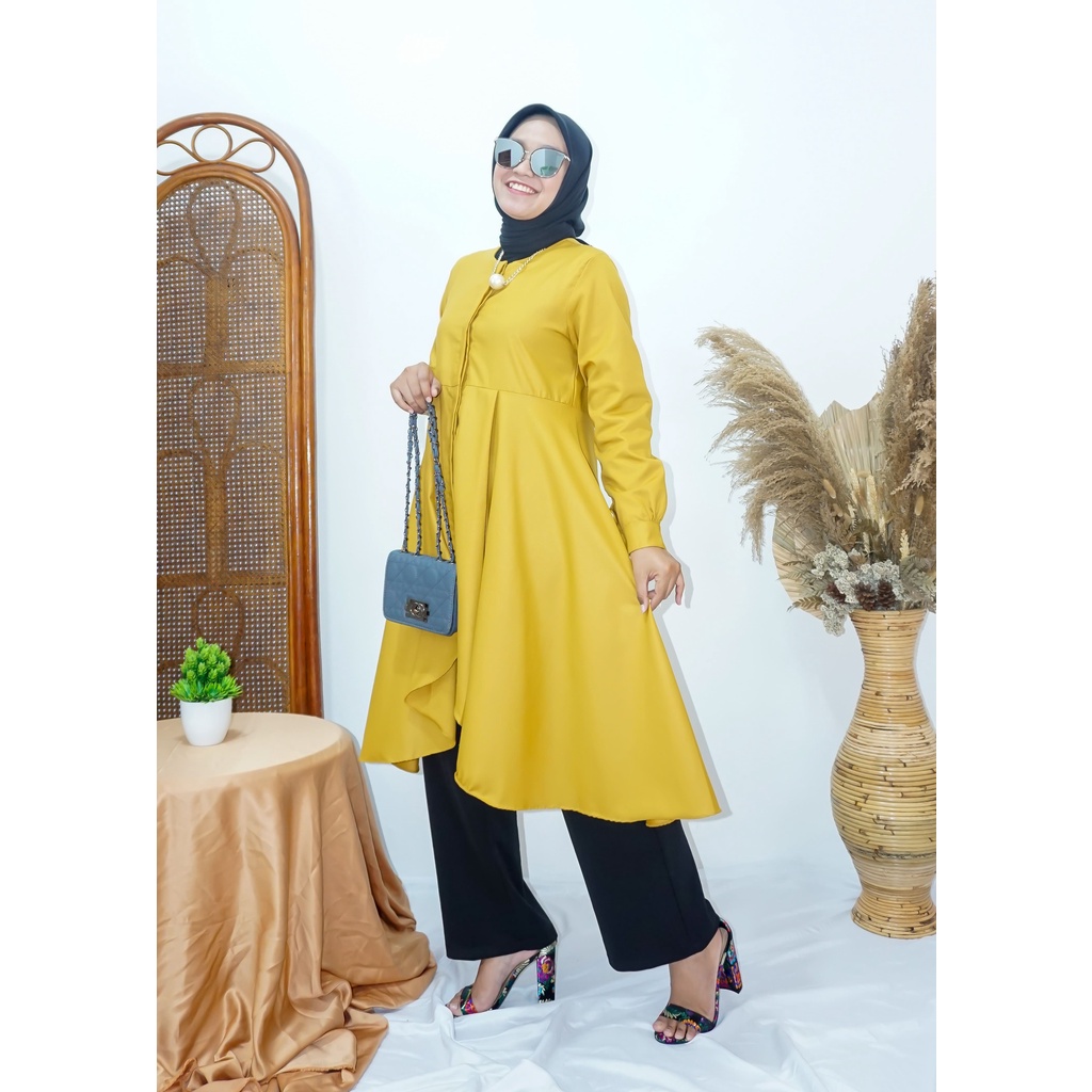 ALENA TUNIK BAHAN TOYOBO PREMIUM ATASAN WANITA MUSLIM TERBARU KEKINIAN BUSUI BY ZENIC_ID (COD)