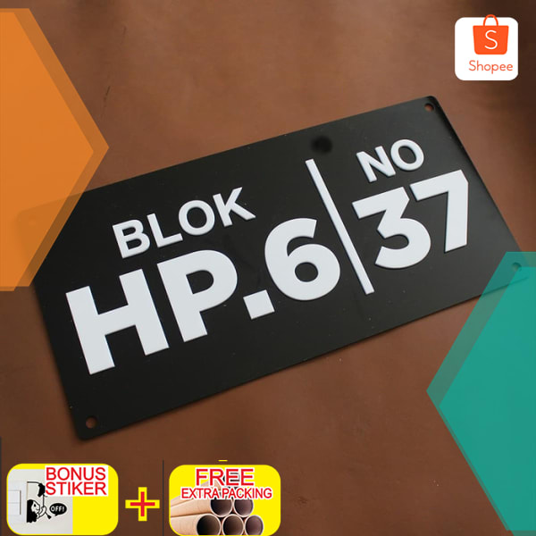 

NOMOR RUMAH 40x20 FULL ACRYLIC / AKRILIK LASER CUTTING TIMBUL Keren