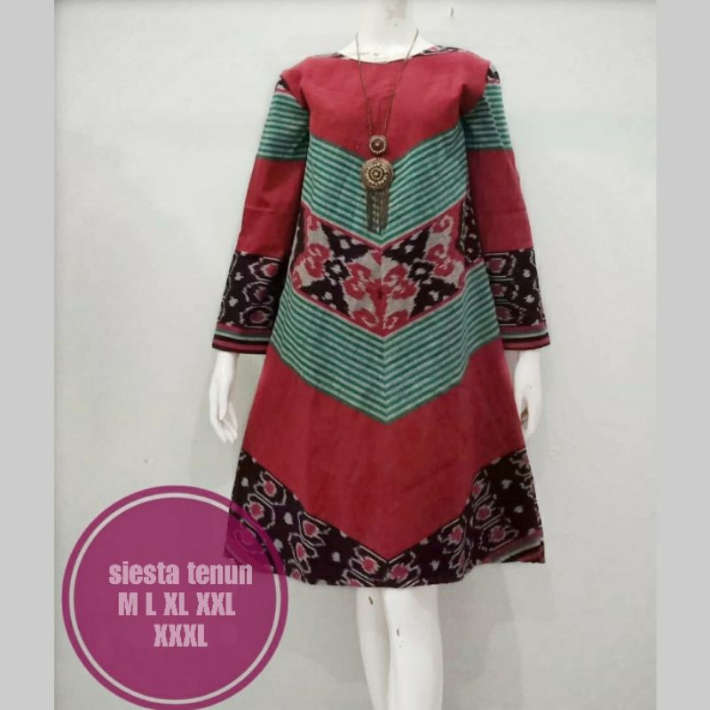 siesta tenun #16 tunik tenun seragam kantor terbaru