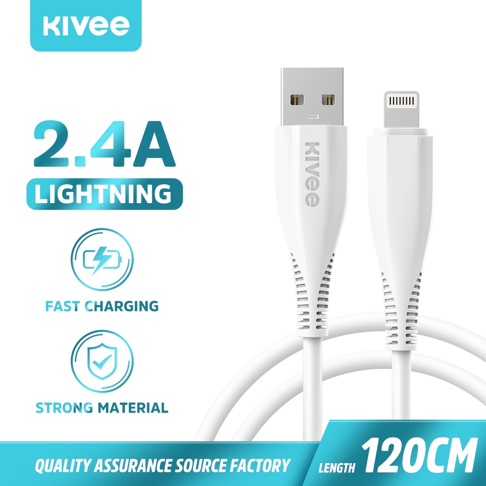 Kivee Kabel Data Fast Charging 2.4A IPHONE Micro USB Type C Android  Xiaomi Oppo Vivo Samsung