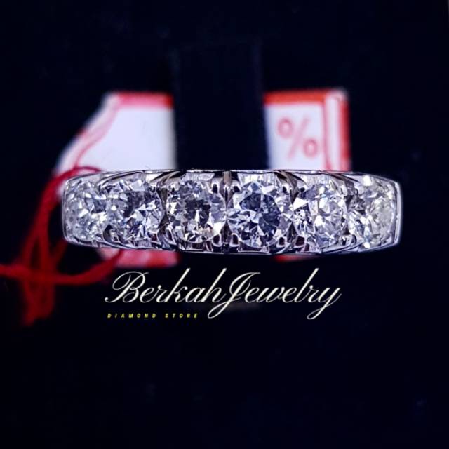 Cincin emas berlian asli 0,89 carat banjar natural diamond bersertifikat