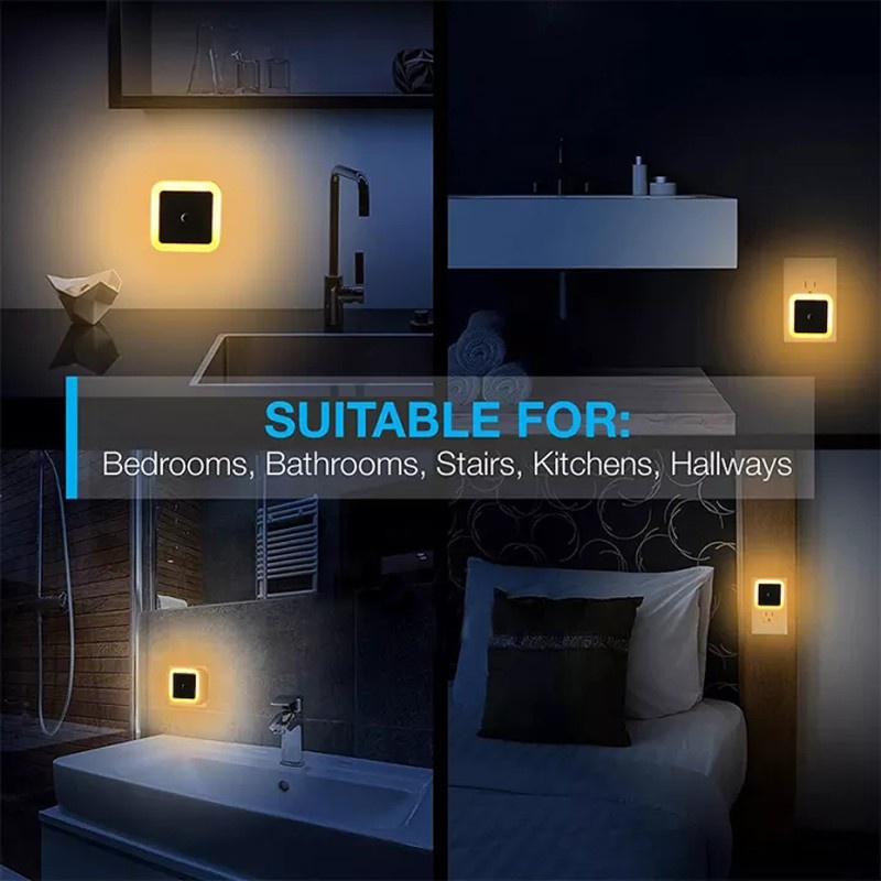 Lampu Tidur Night / Sleep Mini Lamp Dekorasi Hias KOTAK LED Otomatis Sensor Cahaya Mini LED / Sensor LED Night Lamp Light / Dekorasi Ruangan Sensor Cahaya NIGHT LIGHT Surya Lampu Tidur Malam