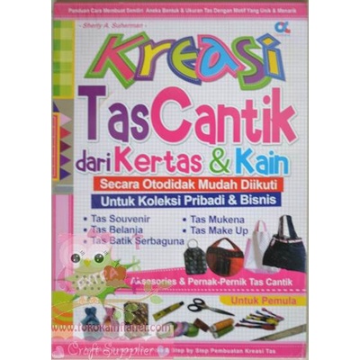 

✨ BISA COD ✨ BK208 Buku : Kreasi Tas Cantik Dari Kertas Dan Kain. 147 Hal