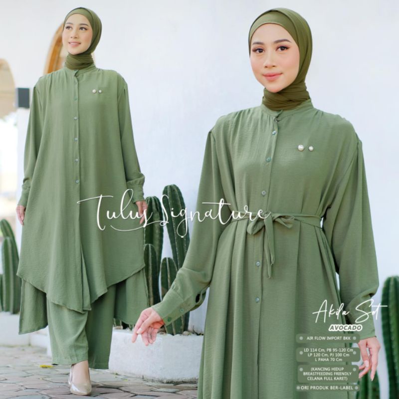 AKILA SET BY TULUS SIGNATURE // SET MUSLIMAH // Oneset wanita polos airflow