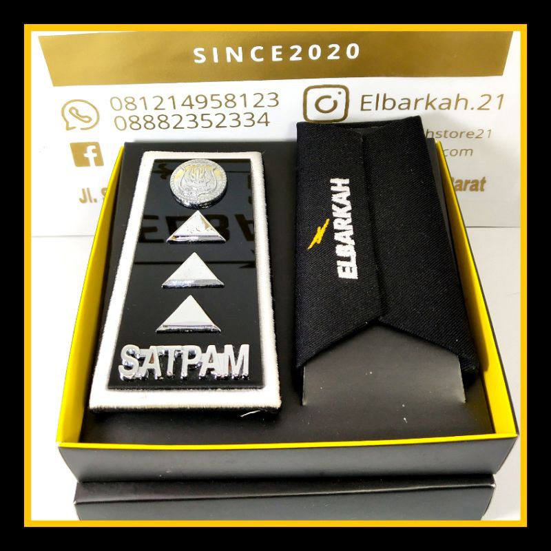 PANGKAT/ PDH SATPAM AKRILIK / pin mitra polri / wing satpam / lenca satpam / pin gada / monogram