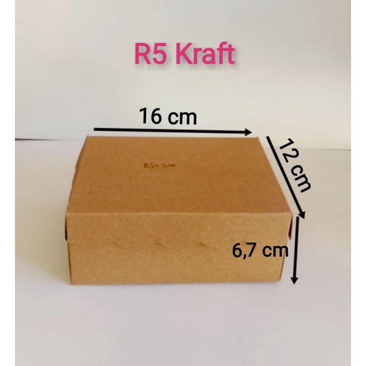 

Dus Kue R5J Kraft (16x12x6,7) Snack / Souvenir / Jajan / Roti