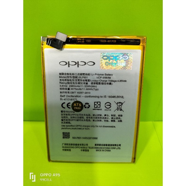 Baterai | Battery | Batre oppo BLP 601 | oppo F1S original