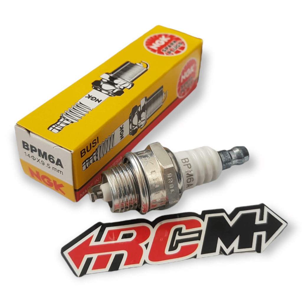 BUSI ALAT MESIN POTONG RUMPUT CHAINSAW SPARK PLUG SPARKPLUG BPM 6 A BPM6A BPM-6A BPM - 6A ALAT FOGING FOGGING SENSO SIMSO MINI TILLER ORI ORIGINAL NGK ASLI