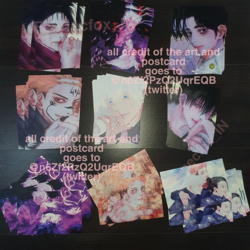 READY STOCK | Jujutsu Kaisen Artprint Postcard Suguru Geto Gojo Satoru Choso Yuuta Toji yuuji | JJK