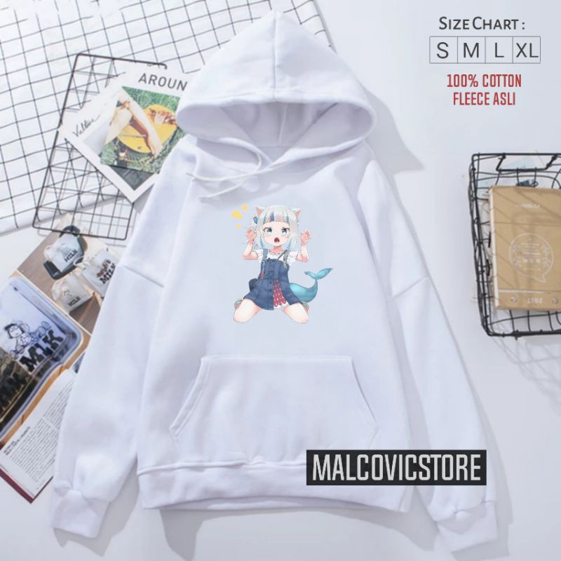 Sweater Hoodie Anak GAWR GURA Untuk Anak Unisex/Hoodie Jumper Cute GAWR GURA Untuk Anak Perempuan Us