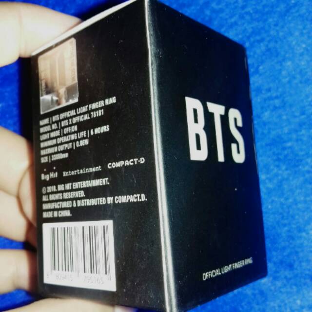 Official light finger ring BTS