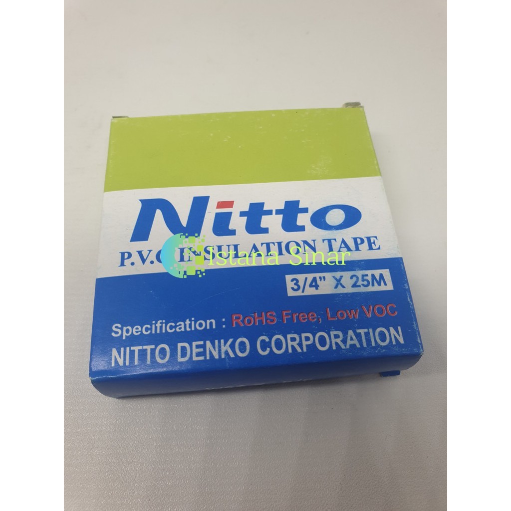 Nitto 2102 Isolasi Warna HItam 3/4&quot; x 25 meter solasi hitam bagus