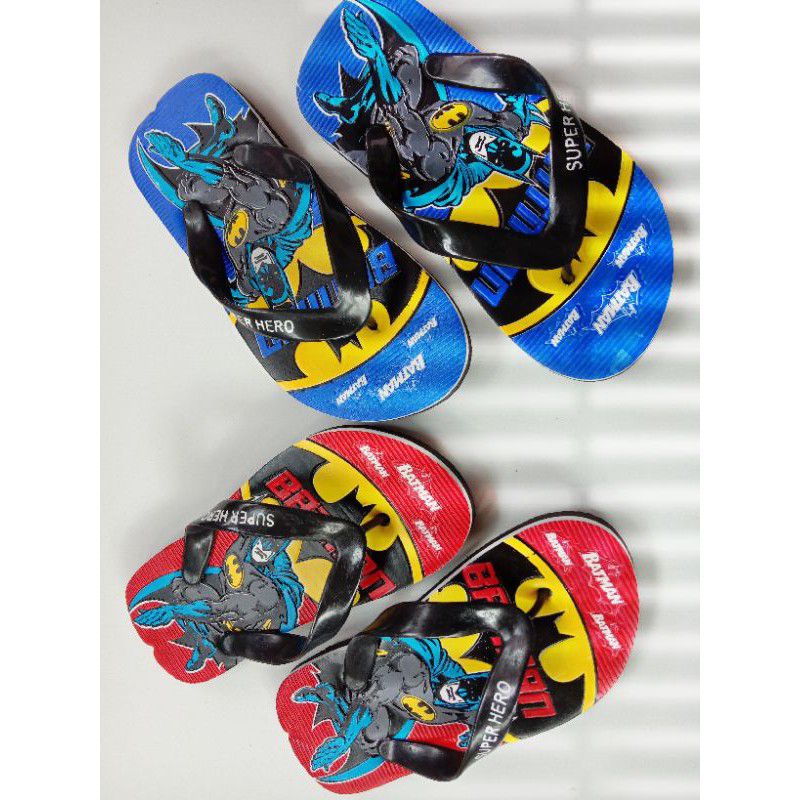 [Size 21-35] Sandal japit anak cowok 2-8 TAHUN karakter superhero BATMAN/ sendal jepit anak laki / sandal anak anak cowo / sendal jepit anak