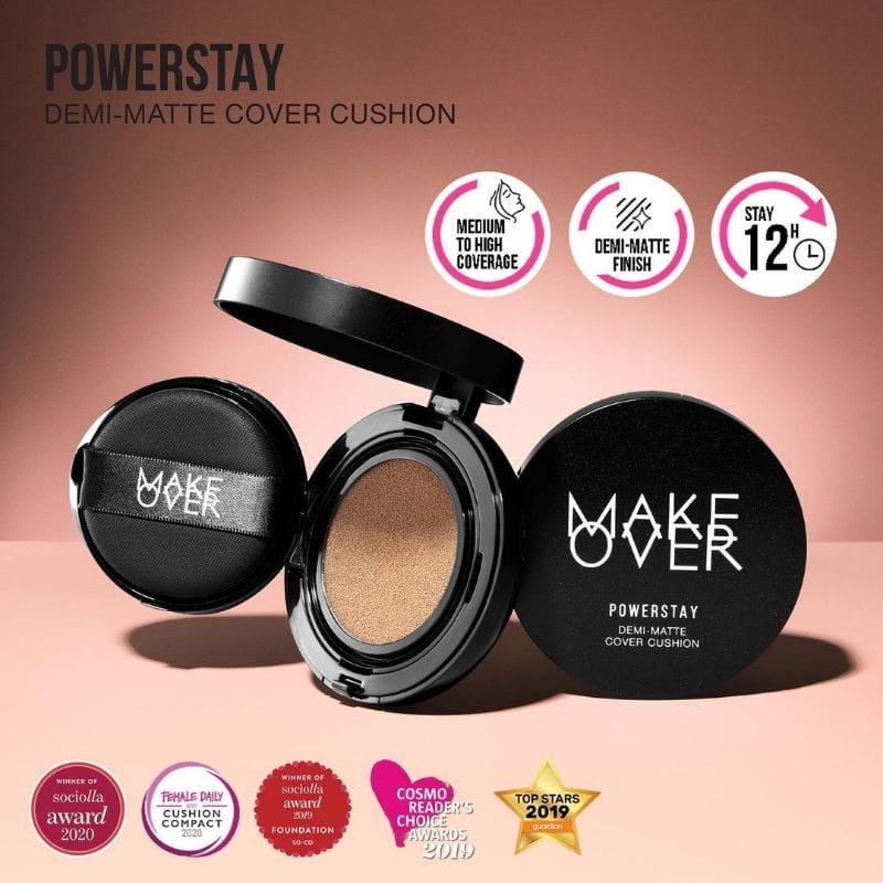 MAKE OVER Powerstay Demi-Matte Cover Cushion 15gr