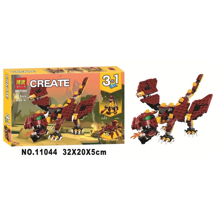 MAINAN ANAK LEGO 11044 BELA HEWAN MITOS LEGENDA 3 BENTUK DALAM 1 SET