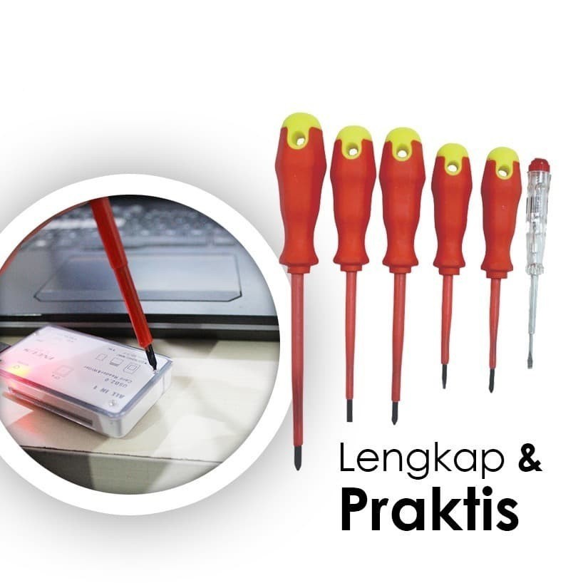 Nankai Obeng Listrik Set 6 Pcs - Hijau