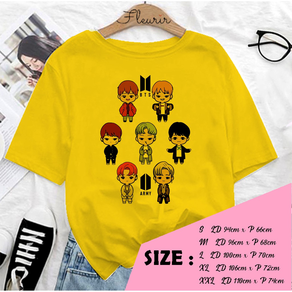 FLEURIR - KAOS  CHIBI WANITA DEWASA LENGAN PENDEK TEE UNISEX PRIA