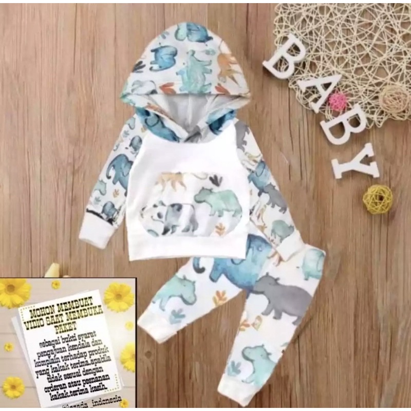 SETELAN SWEATER HODDIE 1-5 TAHUN GROSIR