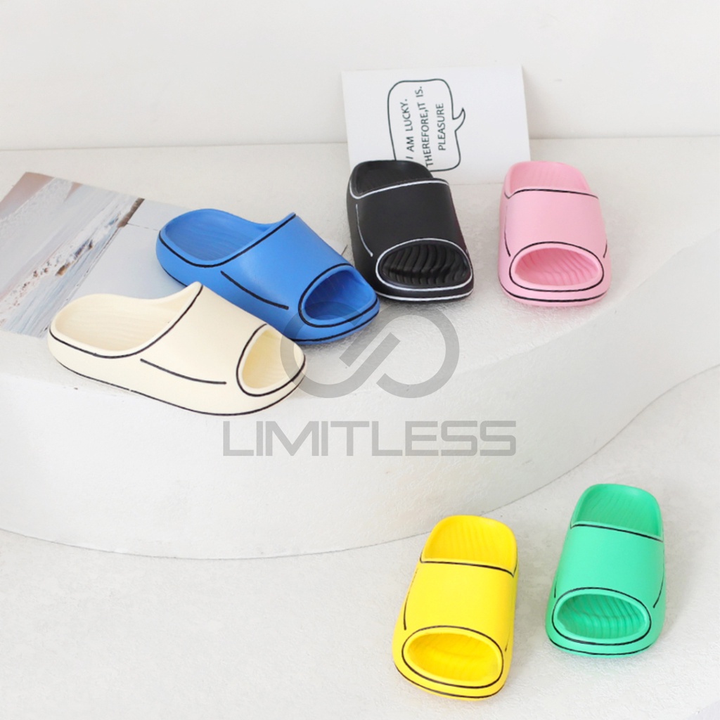 Sandal Cewek Cartoon Slip On Kekinian Jelly Sendal Wanita Korean Style Limitless Sandal Anak Selop Terbaru Stylist