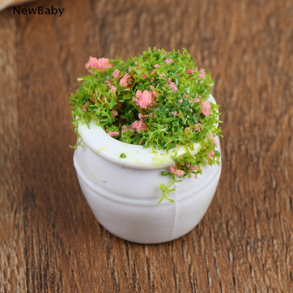 Newbaby Miniatur Pot Bunga / Tanaman Bonsai Skala 1: 12 Untuk Aksesoris Rumah Boneka