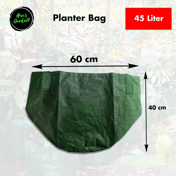 Easy grow planter bag 45 liter polybag tanaman with handle