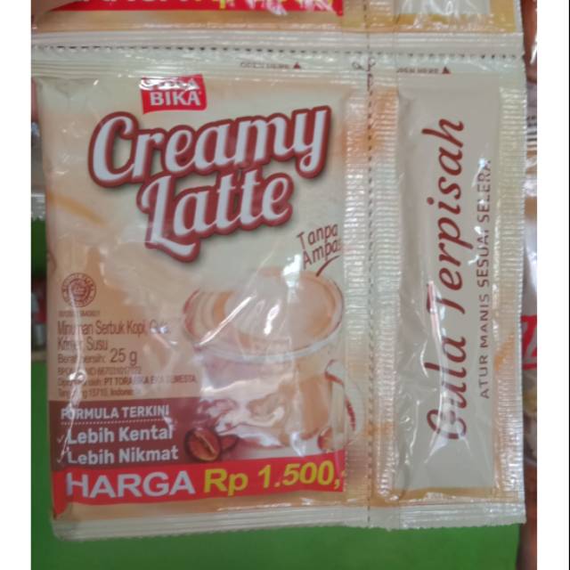 

TORABIKA CREAMY LATTE Gula Terpisah