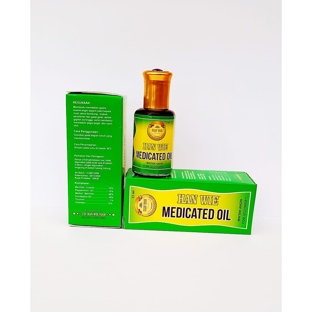 Han Wie Medicated Oil 12ml - Membantu meredakan gejala masuk angin