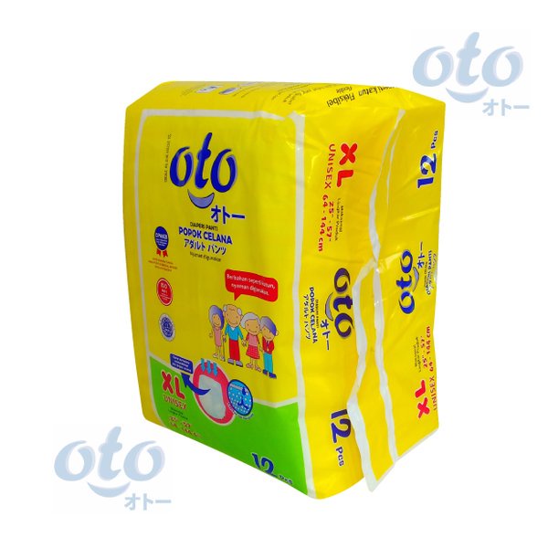 celana - pants, popok, popok dewasa,  RAK - OTO Diapers PANTS Lampin Popok Dewasa model Celana ukuran XL - isi 12 pcs