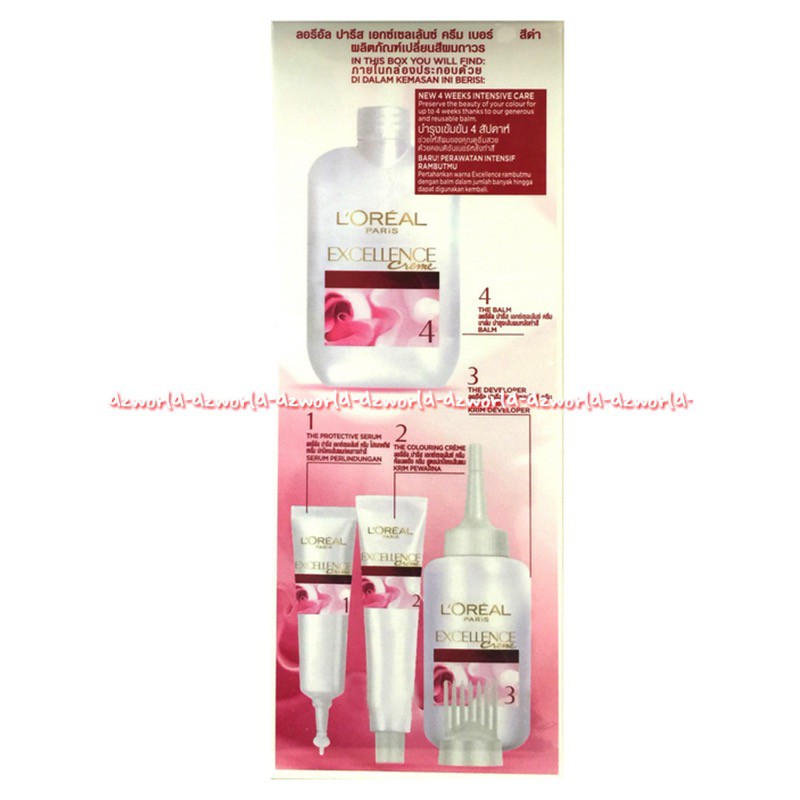 Loreal Paris 6.45 Light Auburn Excellence Creme Cat Rambut Pirang Emas Pewarna