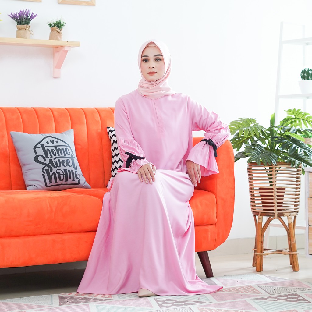 Luna homey dress gamis rayon viscose homedress bahan twill premium jumbo