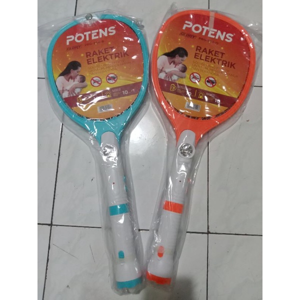 RAKET NYAMUK POTENS DAN LAMPU SENTER BATERAI CAS