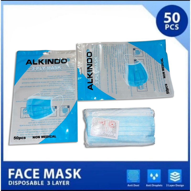 Masker 3 Ply Masker 3 Lapis JSP MASK Masker Earloop FREE KONEKTOR 10PCS Masker Warna